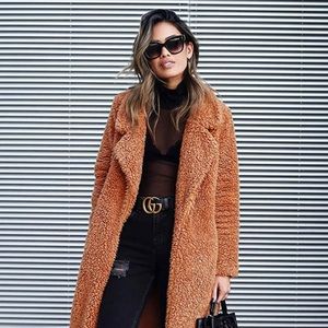 NWT Fuzzy fleece long cardigan Coat